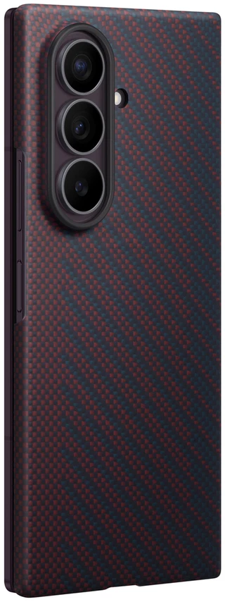 Dėklas KF976SRE anglies magnetas Samsung Galaxy Fold 8 Ultra, Raudona