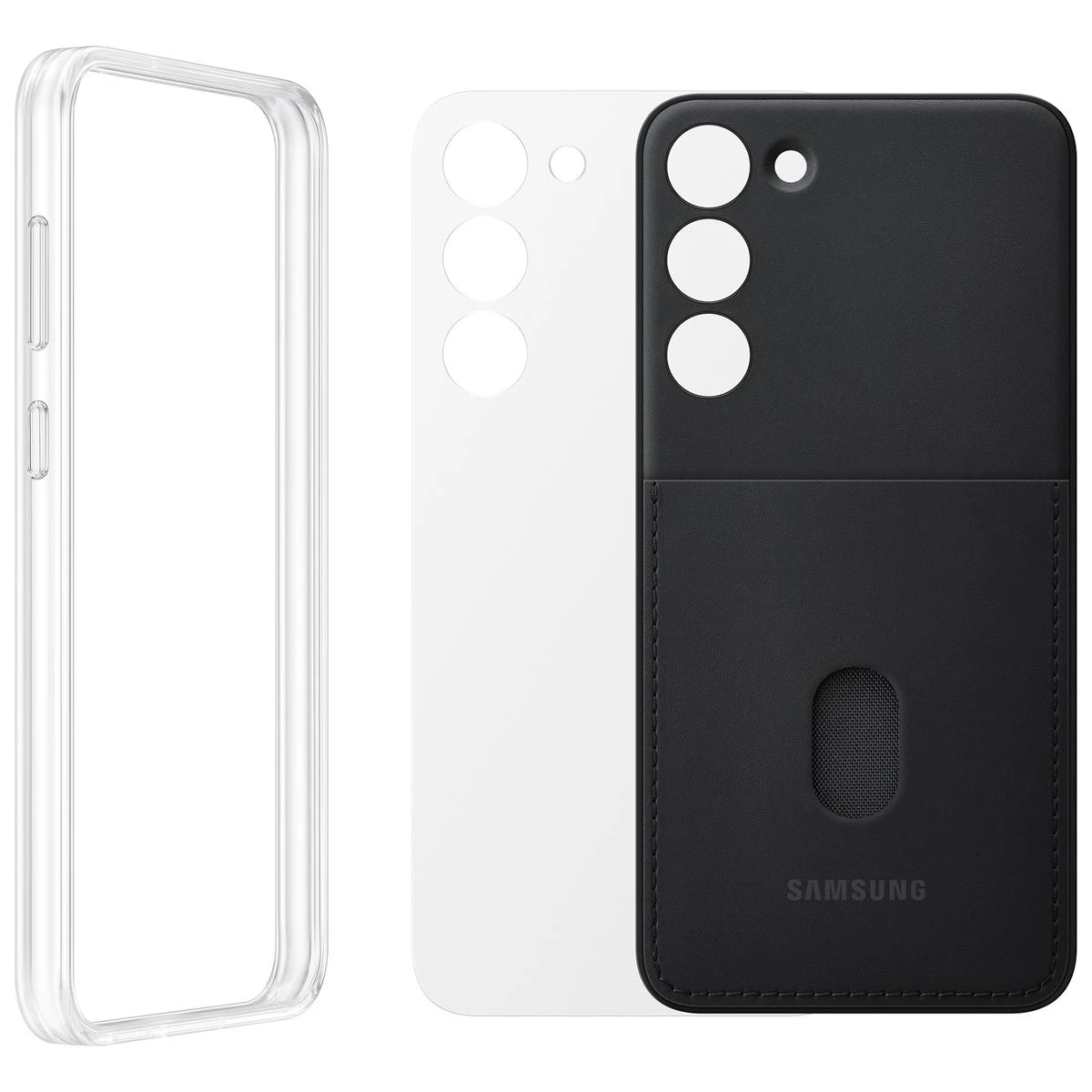 Dėklas MS916CBE Frame Cover Samsung Galaxy S23 Plus, Juodas