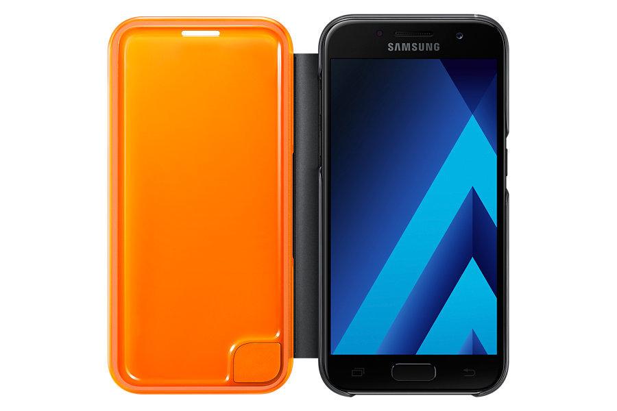 Samsung Galaxy A3(2017) atverčiamas dėklas Neon Juodas