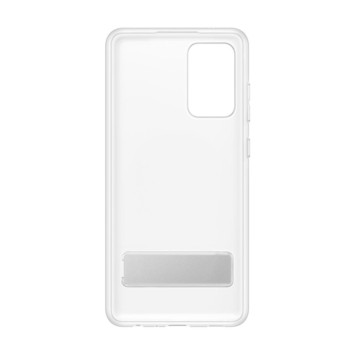 Dėklas JA725CTE „Samsung Galaxy A72“ skaidraus vaizdo stovimas dangtelis, skaidrus (permatomas)
