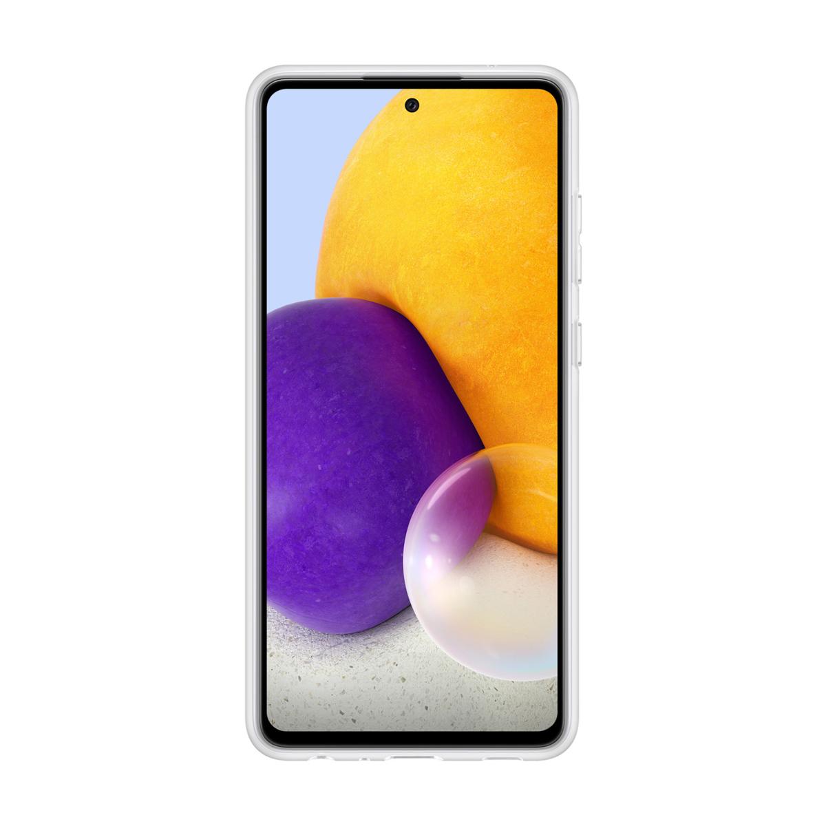 Dėklas JA725CTE „Samsung Galaxy A72“ skaidraus vaizdo stovimas dangtelis, skaidrus (permatomas)