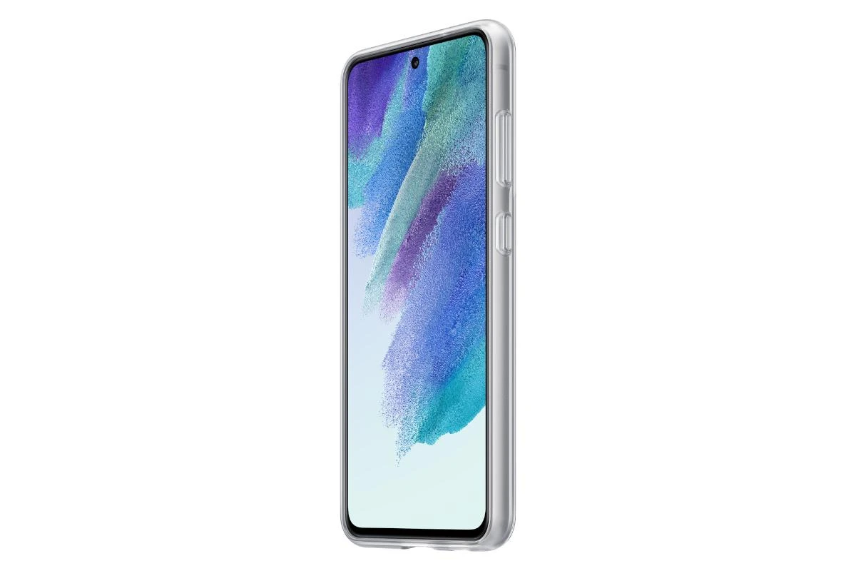 112803 Dėklas Samsung EF-XG990CWEGWW S21 FE 5G G990 baltos spalvos Slim Strap Cover