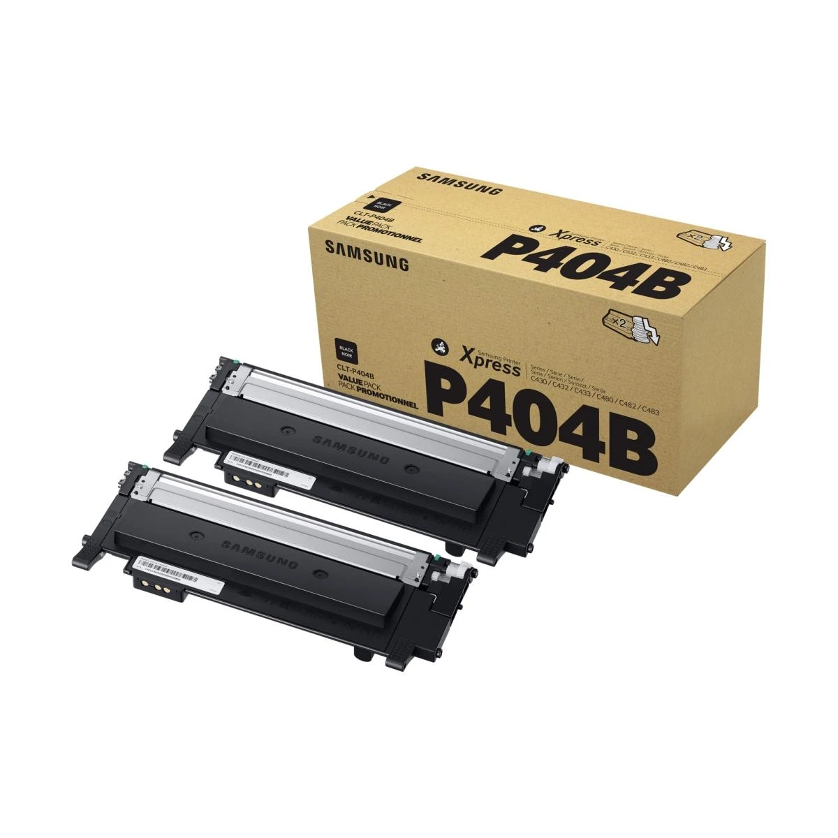 Hewlett Packard (HP) Samsung Dviguba pakuotė CLT-P404B/ELS (SU364A), juoda kasetė