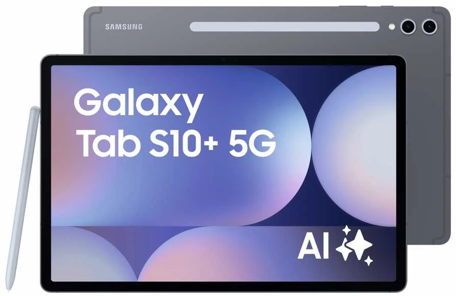 Planšetinis kompiuteris Samsung Galaxy Tab S10+ 12.4", 12GB + 256GB 5G (SM-X826BZAREUB), Pilkos spalvos