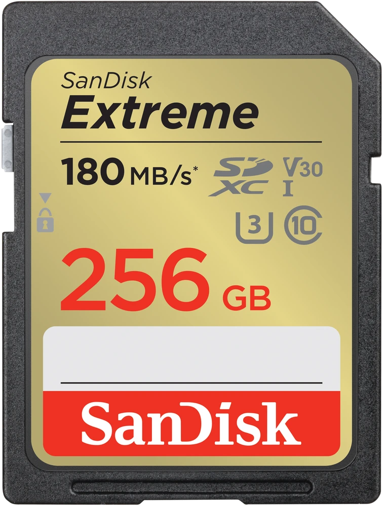 Atminties kortelė SanDisk Extreme SDXC 256 GB 180/130 MB/s UHS-I U3