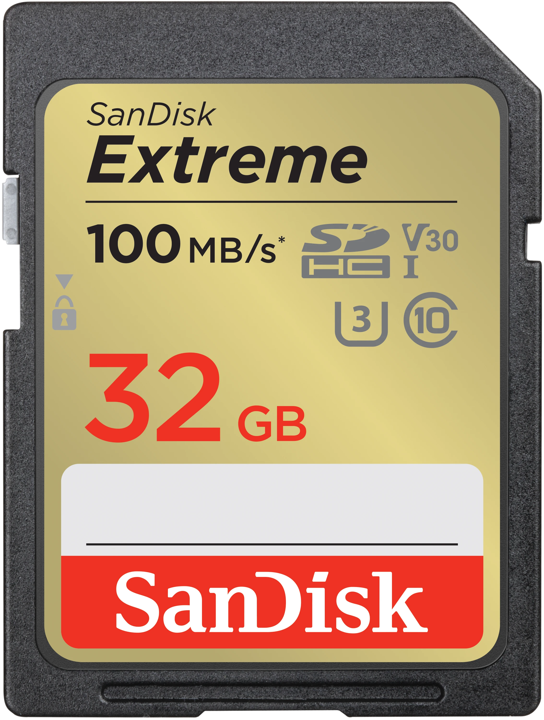 SanDisk Extreme 32GB SDHC kortelė iš arti