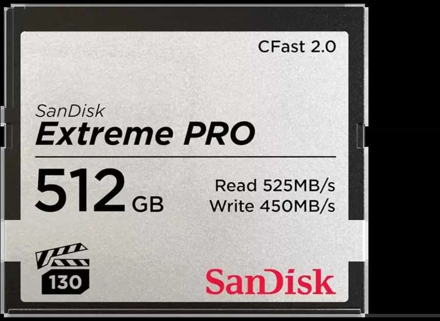 Atminties kortelė SanDisk CFAST 2.0 VPG130 512GB Extreme Pro SDCFSP-512G-G46D