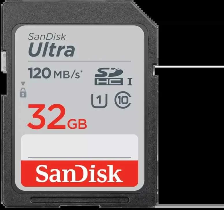 SANDISK Ultra 32GB SDHC atminties kortelė 120MB/s