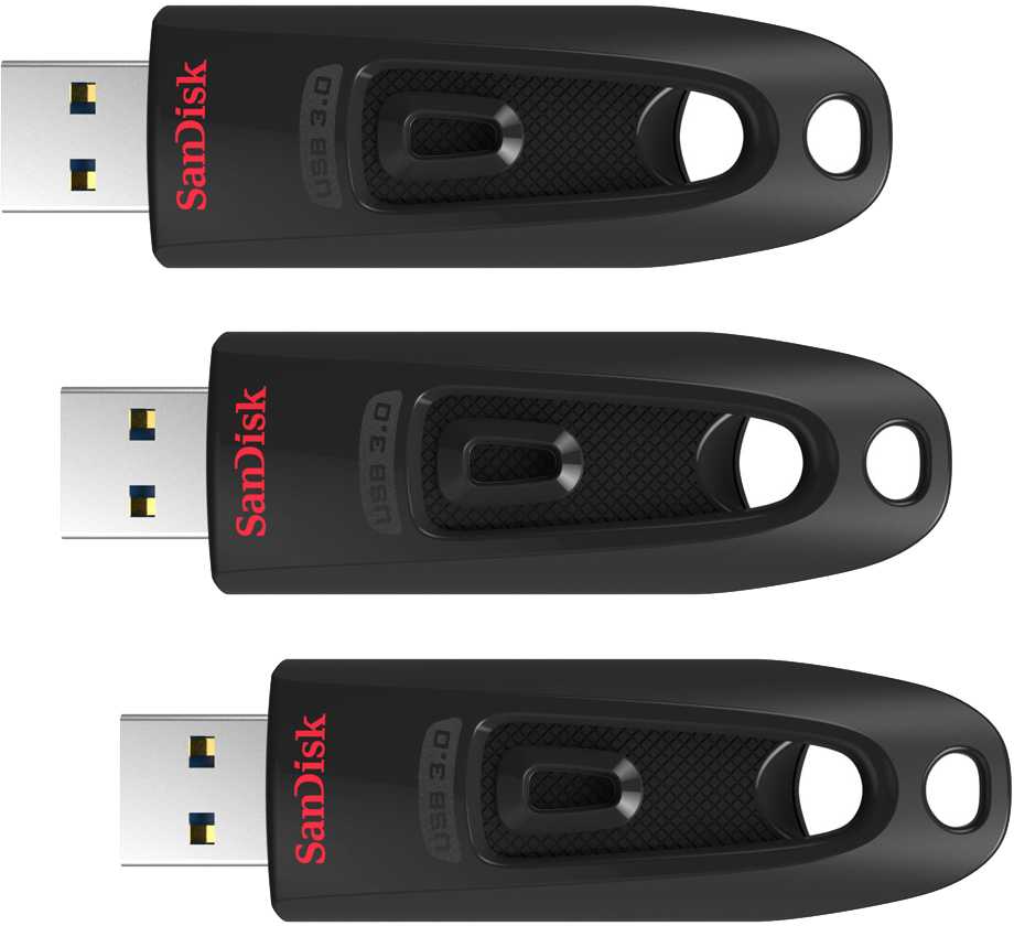 SanDisk Ultra Typ-A USB-Stick 64GB 3er Pack USB Typ-A 3.0