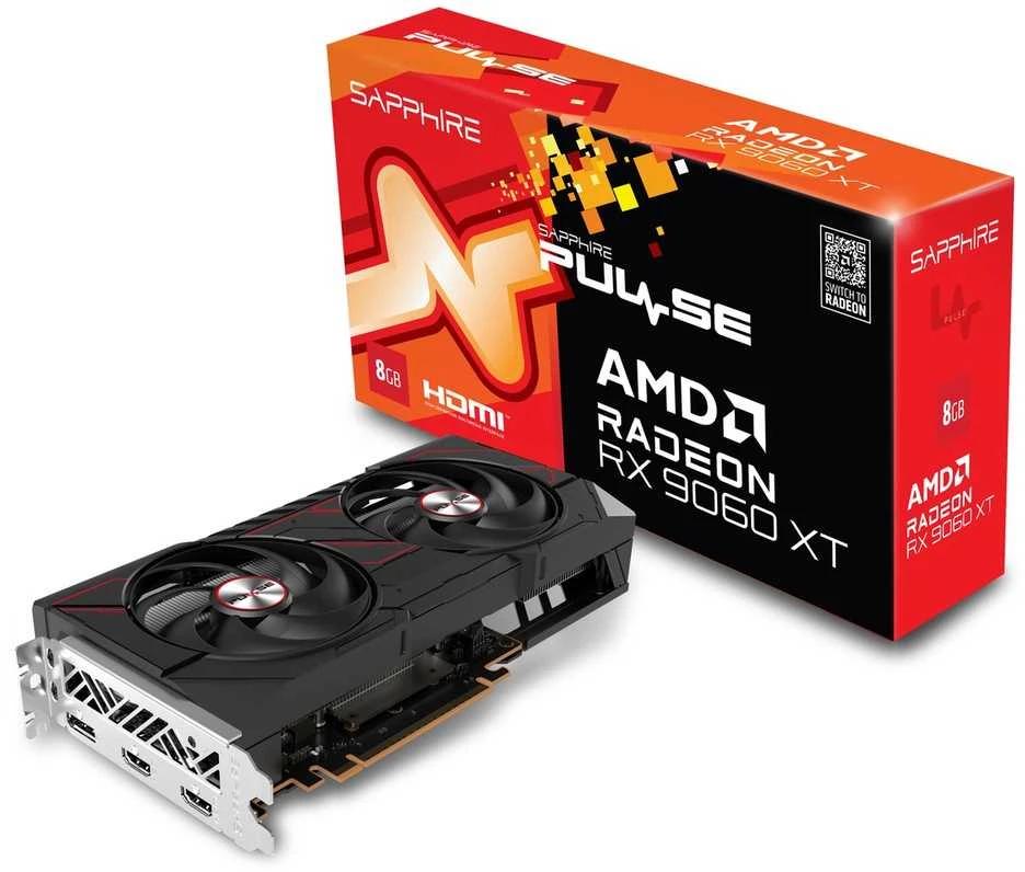 Vaizdo plokštė Sapphire PULSE Radeon RX 9060 XT AMD 8 GB GDDR6