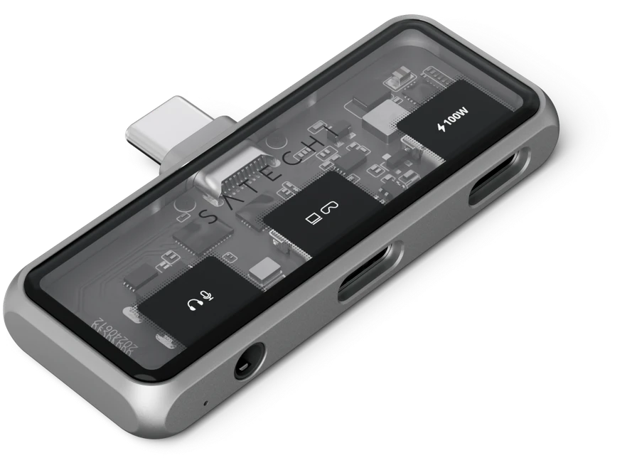 Adapteris ŠAKOTĖ 3in1 USB C Satechi Mobile XR ST-HXRAJM erškėčiai pilka