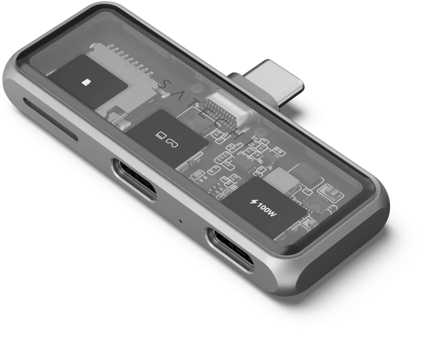 Adapteris ŠAKOTUVAS 3in1 USB C Satechi Mobile XR ST-HXRSDM erškėčiai pilka