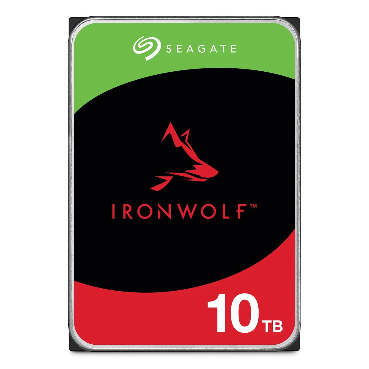 „SEAGATE Ironwolf NAS HDD 10TB 7200rpm 6Gb/s SATA 256MB cache 89cm 3.5inch 24x7 CMR“ skirtas NAS ir RAID Rackmount sistemoms, juodos spalvos