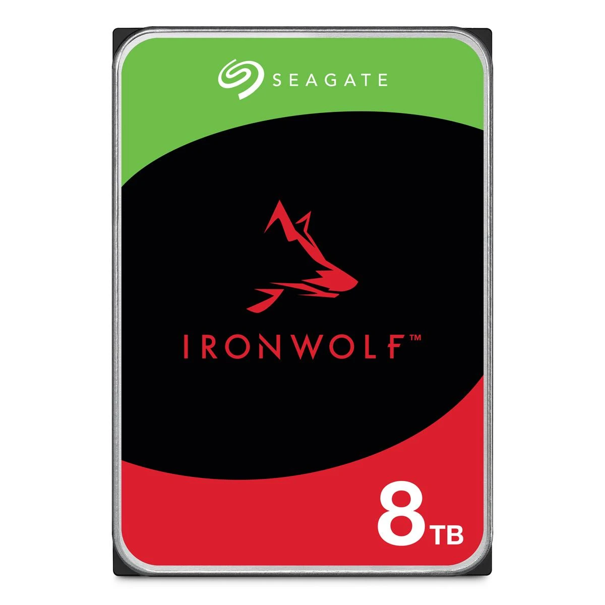 „SEAGATE NAS HDD 8TB IronWolf 7200rpm 6Gb/s SATA 256MB cache 8,9cm 3,5inch 24x7“ skirtas NAS ir RAID Rackmount sistemoms, juodos spalvos