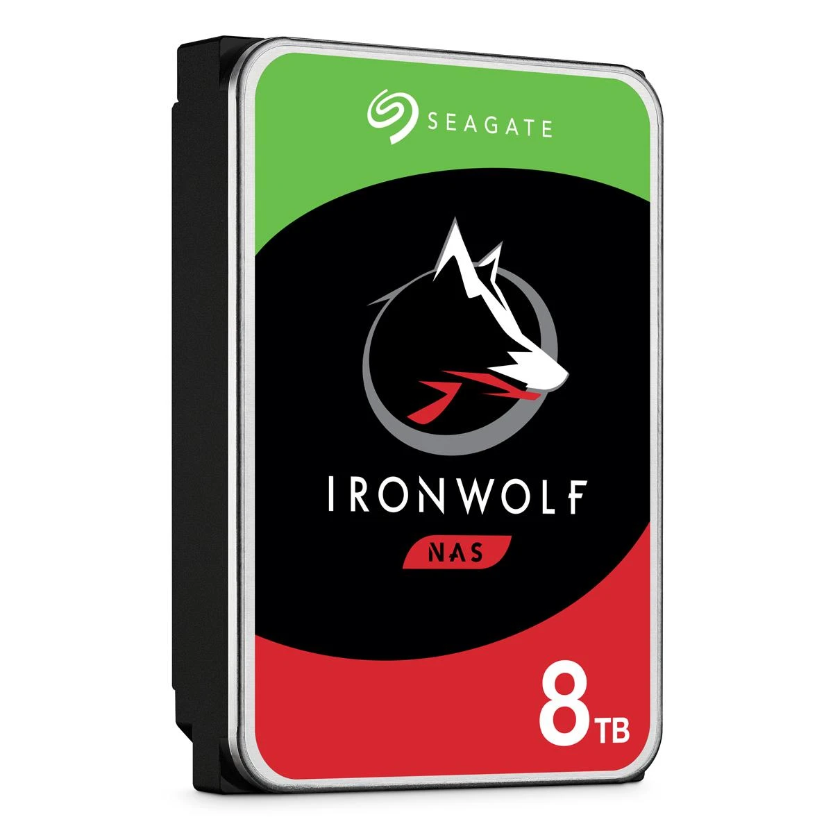 „SEAGATE NAS HDD 8TB IronWolf 7200rpm 6Gb/s SATA 256MB cache 8,9cm 3,5inch 24x7“ skirtas NAS ir RAID Rackmount sistemoms, juodos spalvos