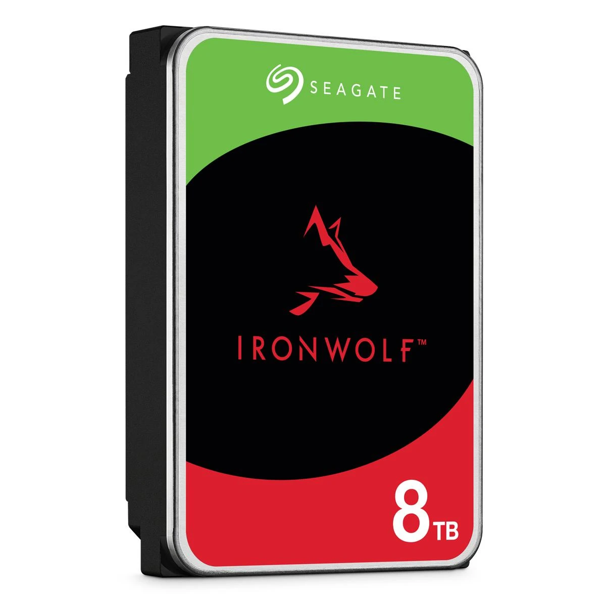 „SEAGATE NAS HDD 8TB IronWolf 7200rpm 6Gb/s SATA 256MB cache 8,9cm 3,5inch 24x7“ skirtas NAS ir RAID Rackmount sistemoms, juodos spalvos