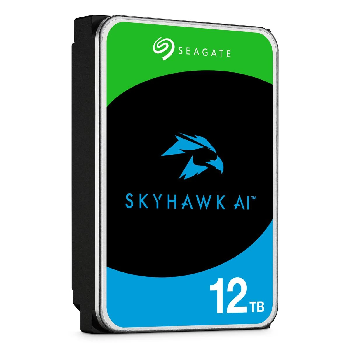„SEAGATE“ stebėjimo dirbtinio intelekto „Skyhawk“ 12 TB kietasis diskas SATA 6 Gb/s 256 MB talpykla 8,9 cm 3,5 colio CMR helio juodas