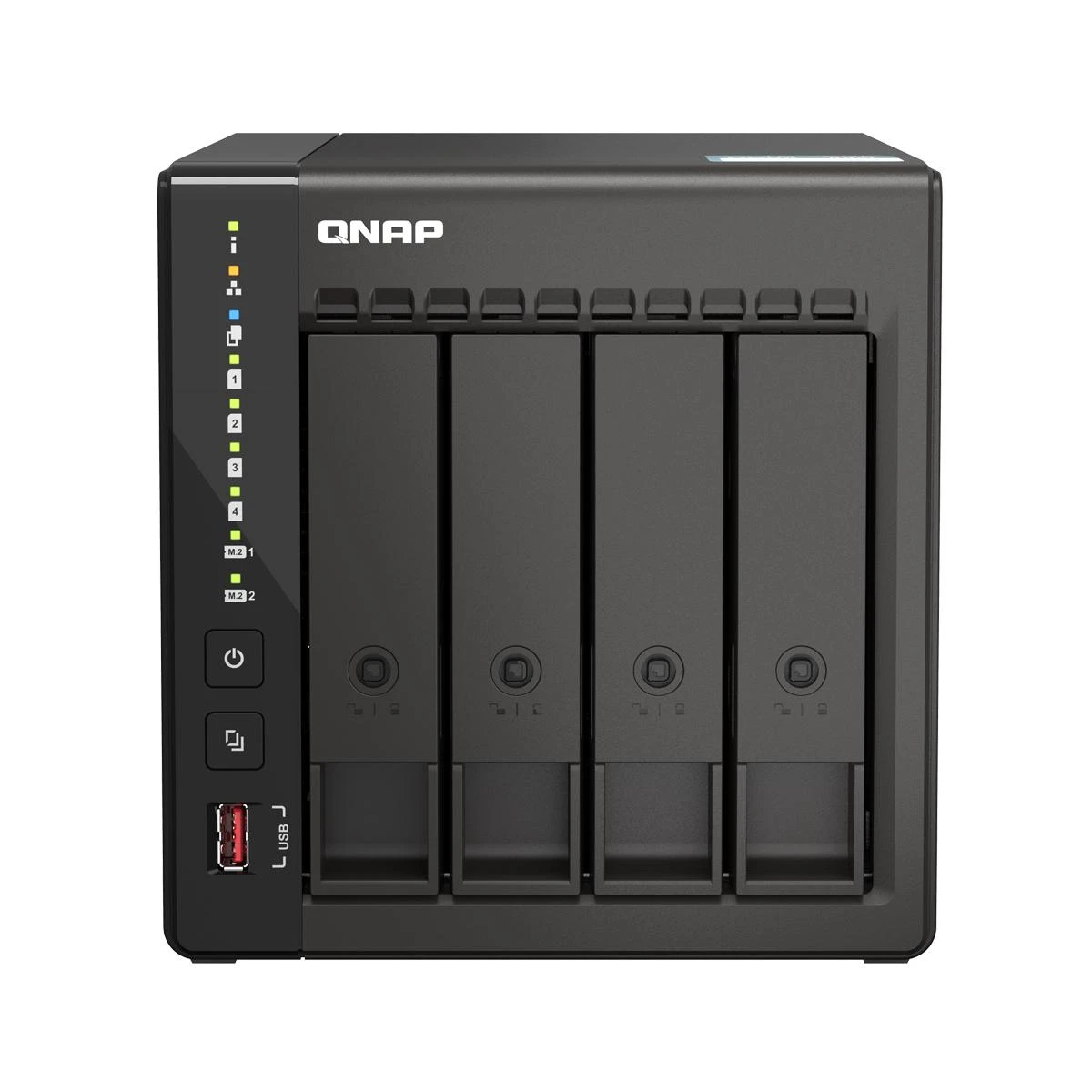 Serveris QNAP | 4 skyrių stalinis NAS | TS-453E-8G | Iki 4 HDD / SSD karšto pakeitimo | Intel Celeron | J6412 keturių branduolių | Procesoriaus dažnis 2,6 GHz | 8 GB
