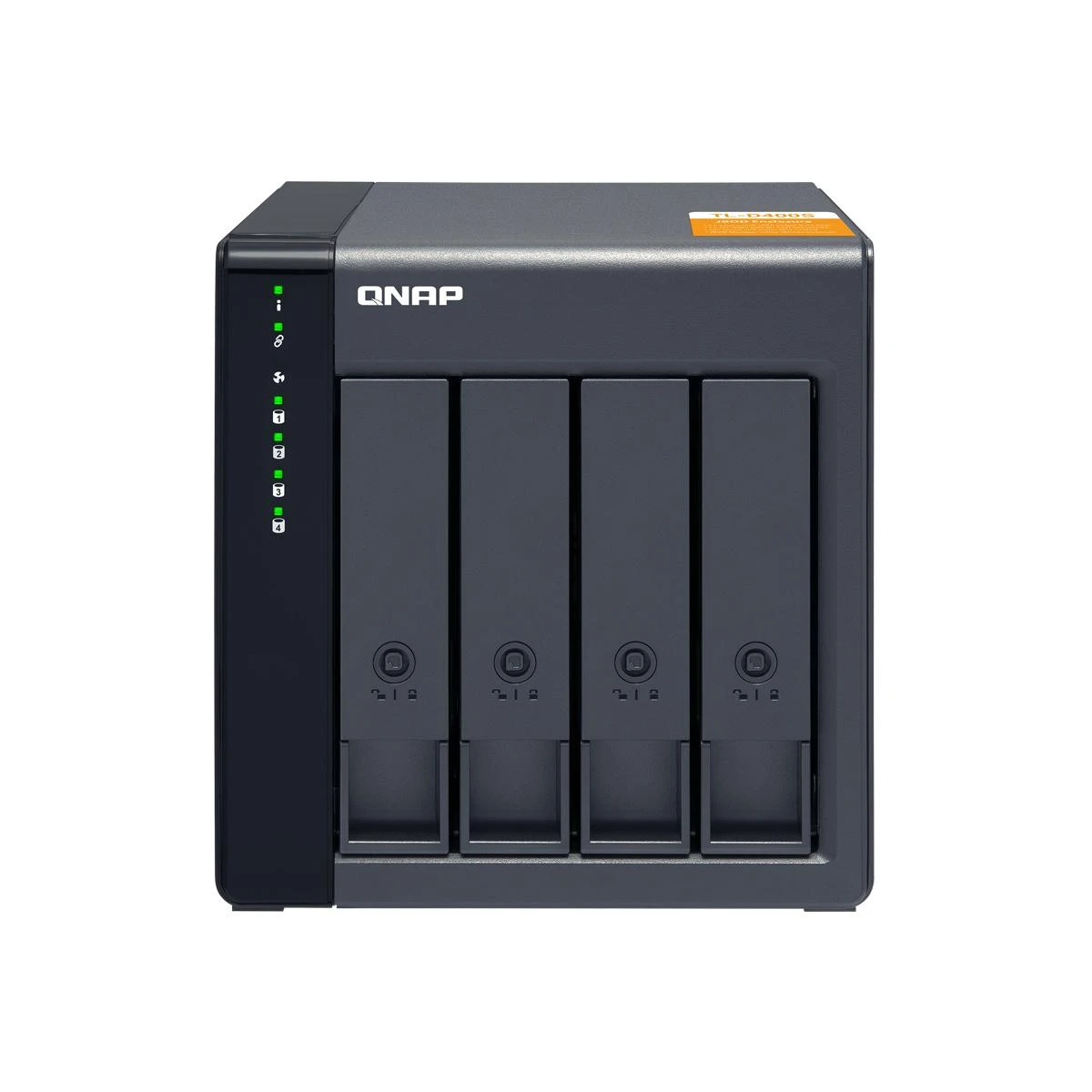 QNAP TL-D400S saugojimo diskų korpusas 2.5/3.5" HDD / SSD aptvaras Juoda, Pilka