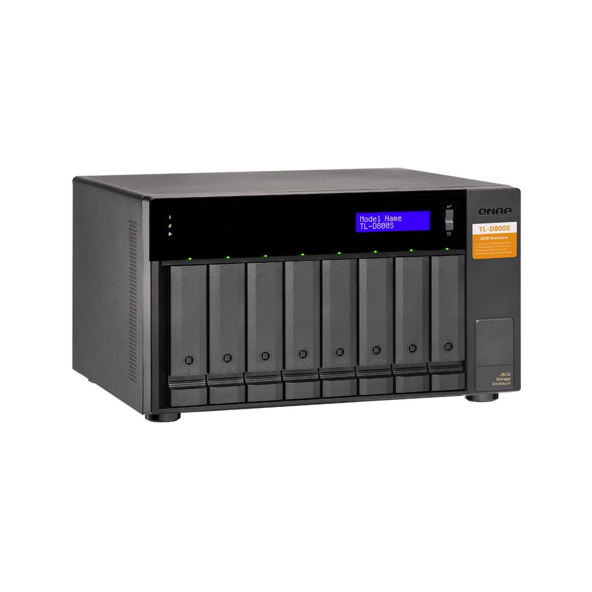 QNAP TL-D800S saugojimo diskų korpusas 2.5/3.5" HDD / SSD aptvaras Juoda, Pilka