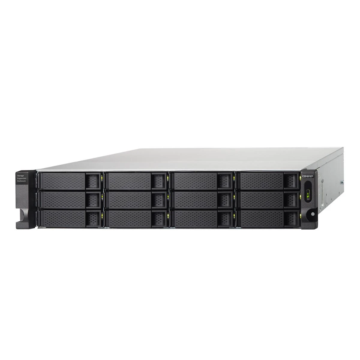 Serveris QNAP TL-R1200C-RP saugojimo diskų korpusas 2.5/3.5" HDD / SSD aptvaras Juoda, Pilka