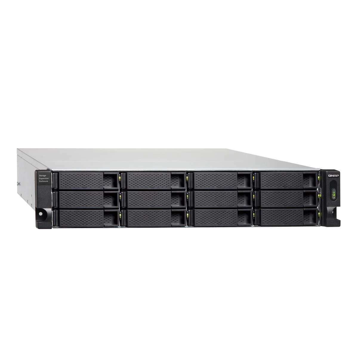 Serveris QNAP TL-R1200C-RP saugojimo diskų korpusas 2.5/3.5" HDD / SSD aptvaras Juoda, Pilka