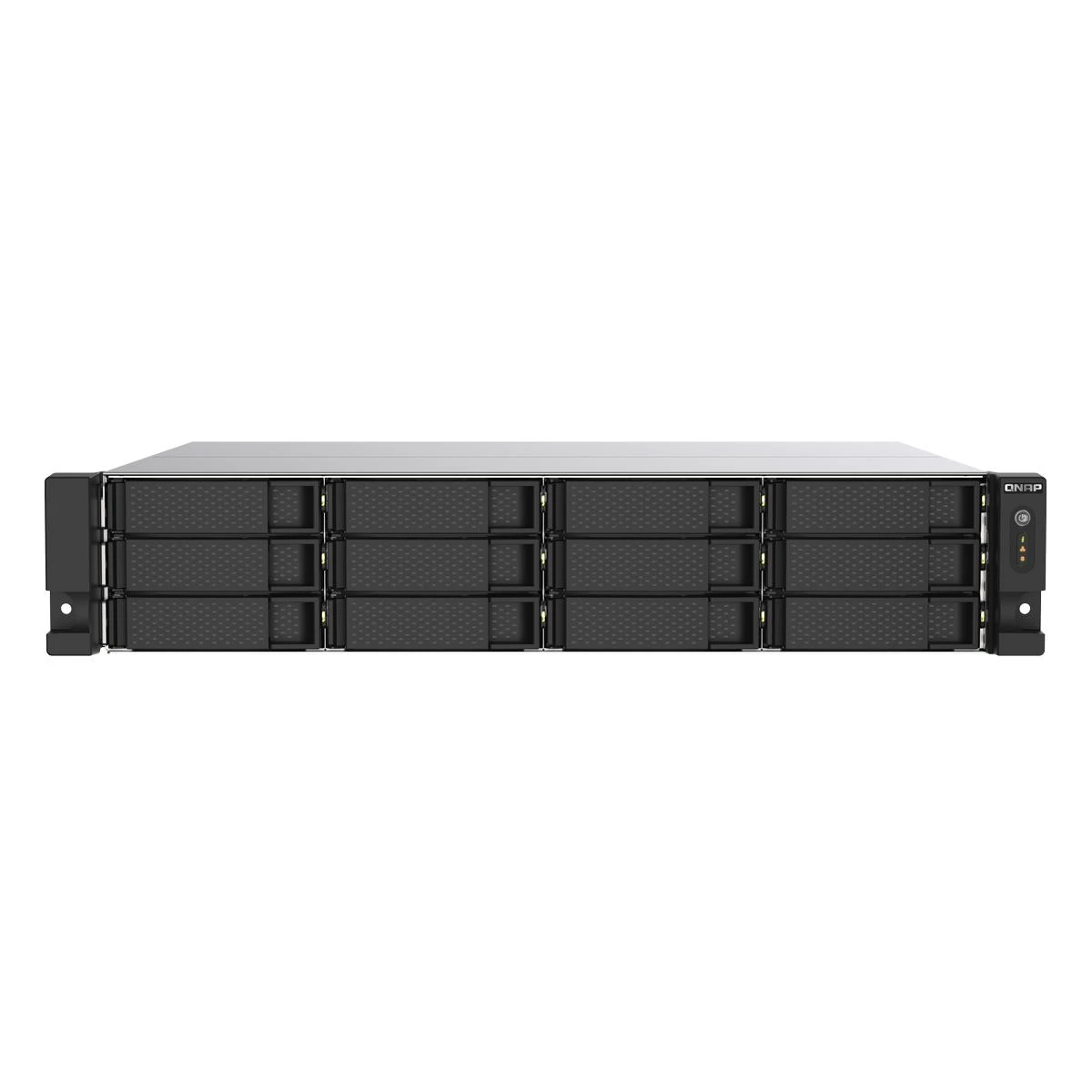 QNAP TS-1273AU-RP-8G NAS/storage serveris Rack (2U) Ryzen Embedded V1500B 8 GB DDR4 0 TB QNAP QTS Aliuminio, Juodas