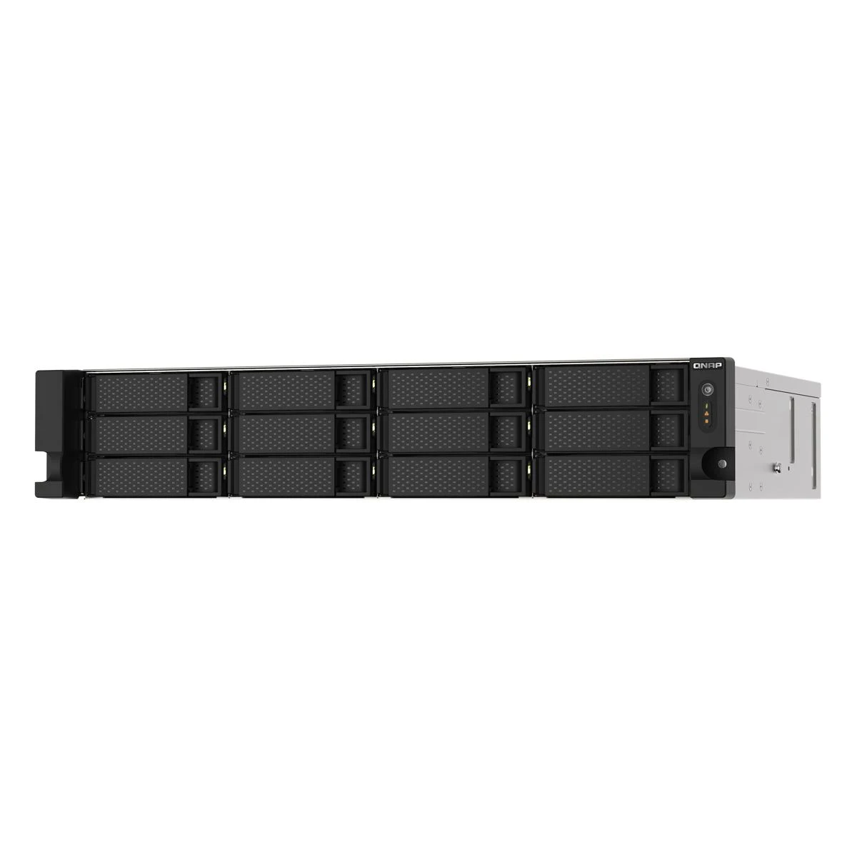 QNAP TS-1273AU-RP-8G NAS/storage serveris Rack (2U) Ryzen Embedded V1500B 8 GB DDR4 0 TB QNAP QTS Aliuminio, Juodas