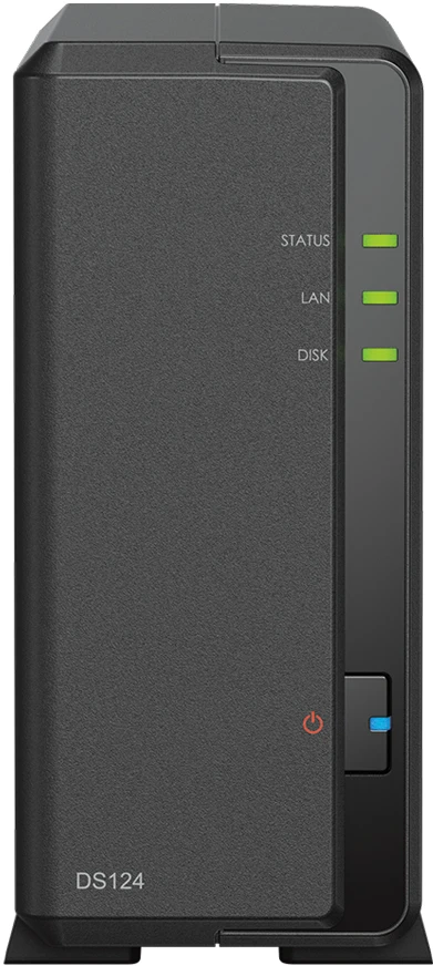 Serveris SYNOLOGY DS124 1-Bay NAS RTD1619B 1GB RAM