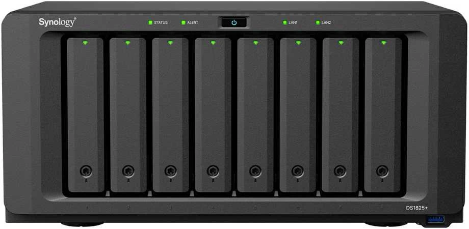 Synology DiskStation | DS1825+ | AMD Ryzen | V1500B | 8 GB | DDR4 | Juodas