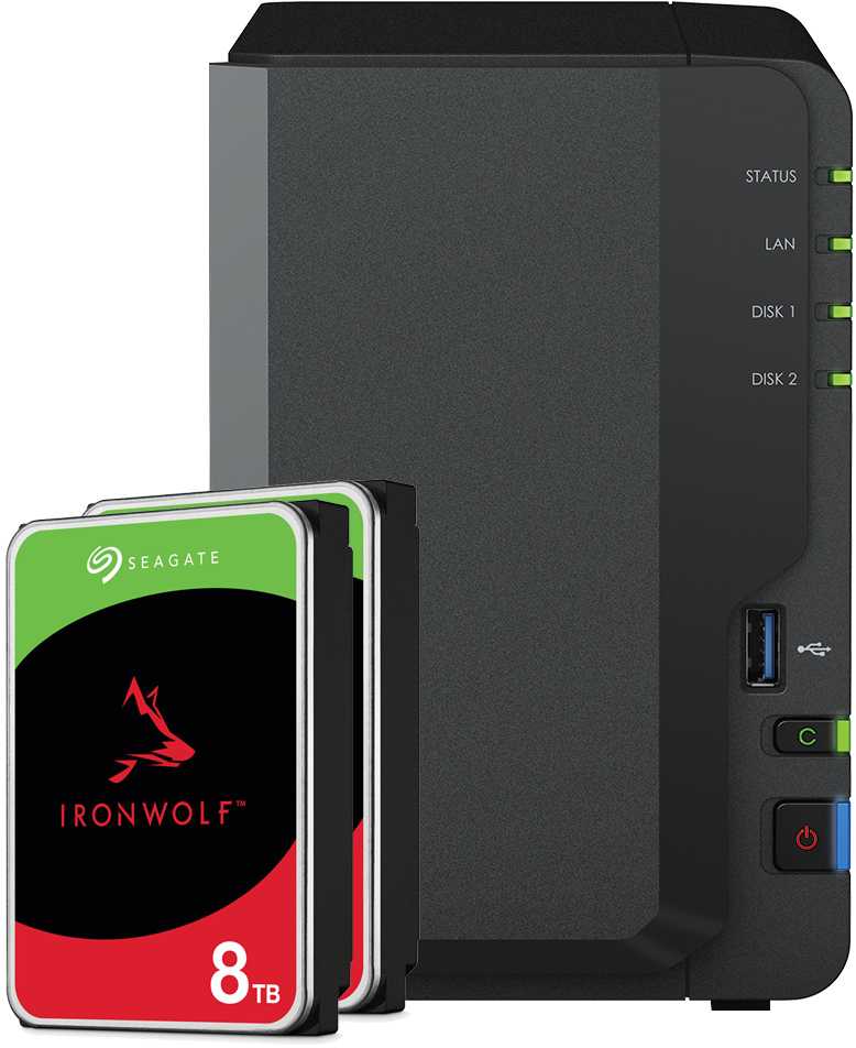外付けハードディスク・ドライブ Synology DISKSTATION 16TB IronWolf 外付けハードディスク・ドライブ Synology DISKSTATION 16TB