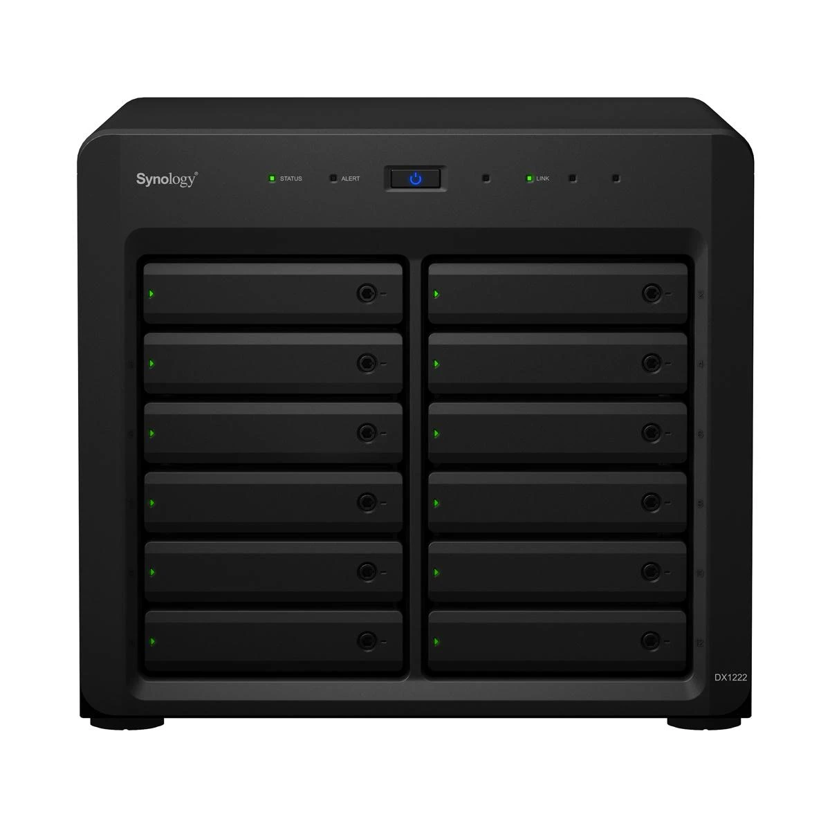 Serveris Synology Sinologija | Tower NAS išplėtimo blokas | DX1222 | Iki 12 HDD / SSD karšto pakeitimo (diskusiai neįskaičiuoti) | AC 100-240V, 50/60 Hz