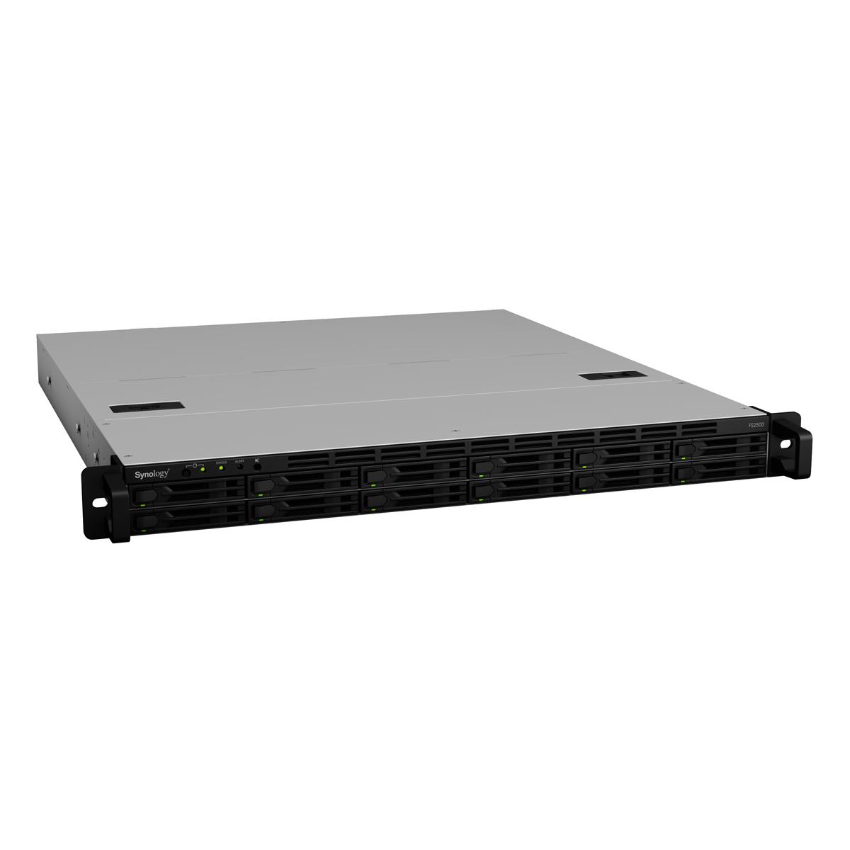 Serveris Synology Serwer NAS FS2500 12xHDD AMD Ryzen V1780B 8GB DDR4 2x1GbE 2x10GbE 2xUSB3.2.1 PCI-E 1U