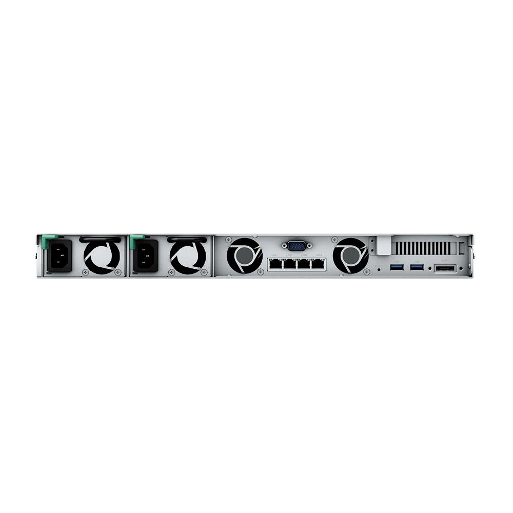 Serveris „SYNOLOGY RS822RP+“ 4 lizdų NAS, montuojamas ant stovo, AMD Ryzen V1500B, 4 branduolių, 2,2 GHz, 2 GB DDR4 ECC SODIMM, 2 x USB 3.2 RJ-45, 4 x 1 GbE