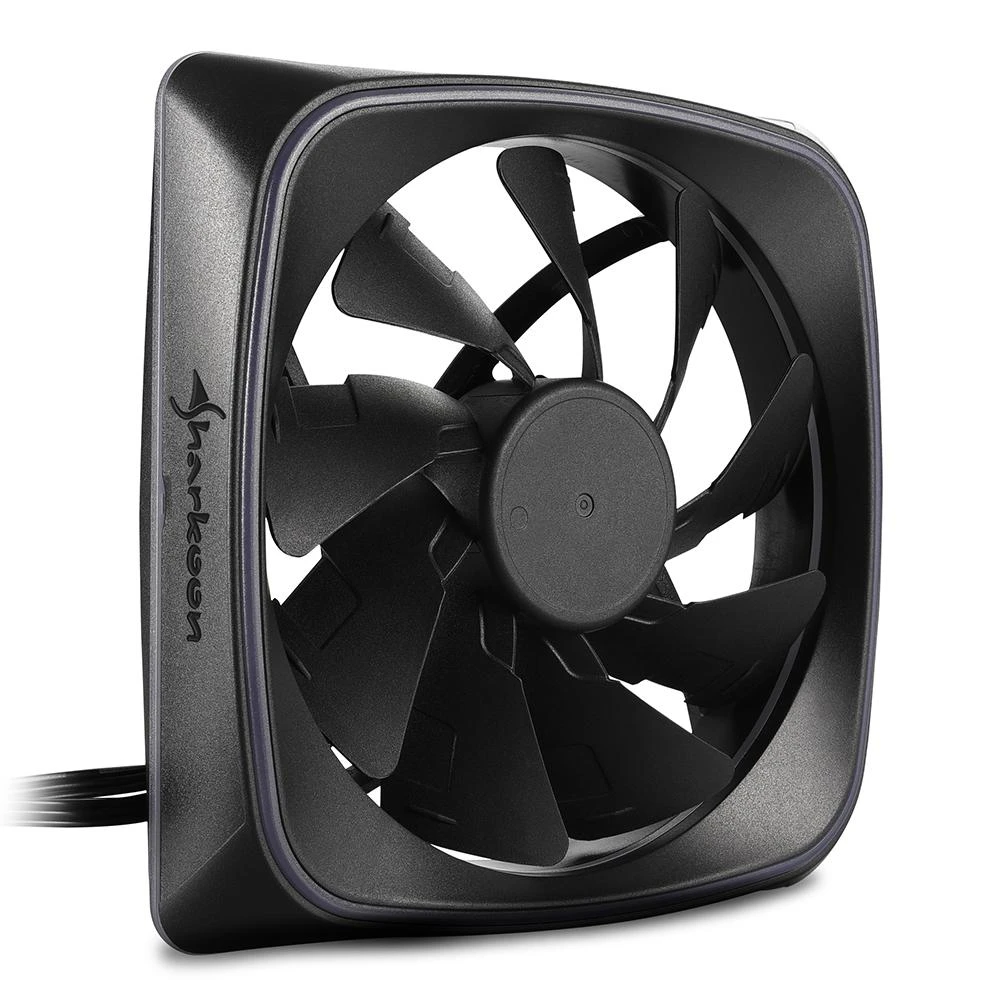 Sharkoon RGB SHARK Apšvietimas, Ventiliatorius, 12 cm, 1000 RPM, 15.2 dB, 56 m³/h, Juodas