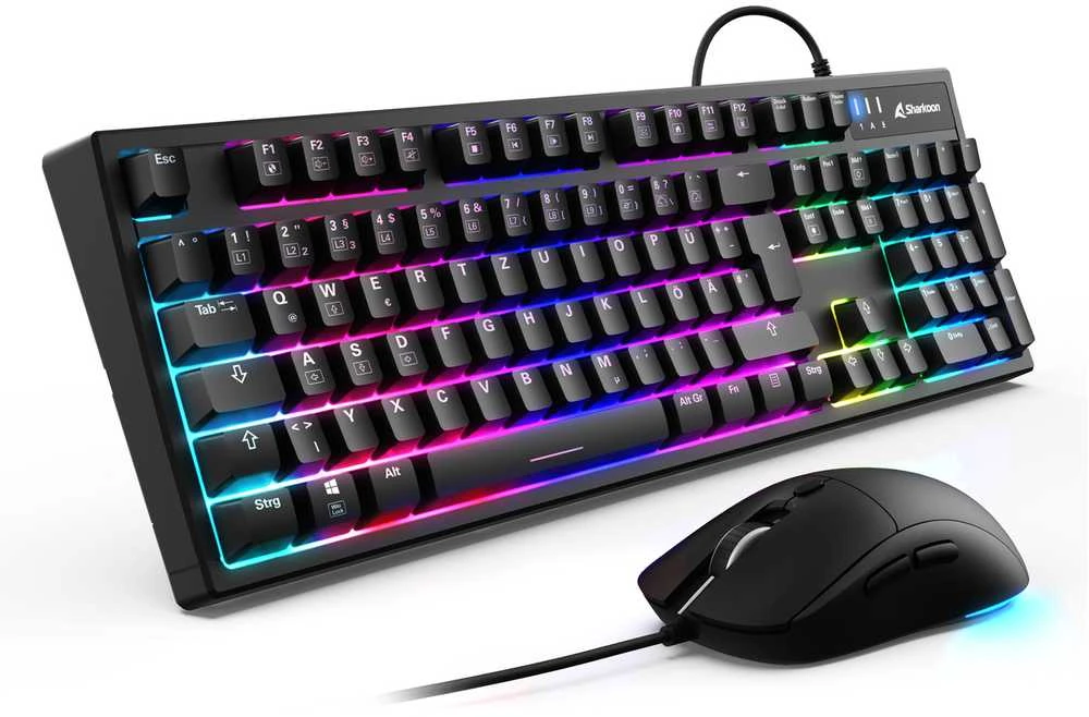 Klaviatūra ir pelė Kit Sharkoon SKILLER SGB15 Combo DE