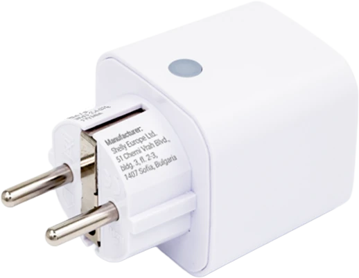 Shelly Plug M Gen3 – išmanusis Wi-Fi Matter kištukinis lizdas su galios matavimu (baltas)