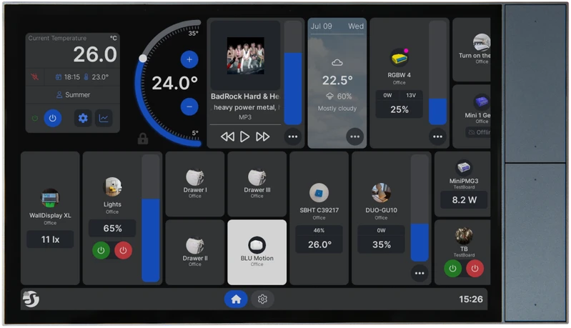 Panel sterowania 10.1” Shelly Wall Ekranas XL WiFi/BLU (pilka)