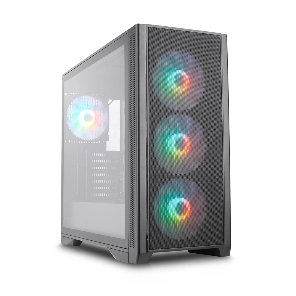 Silentware Air 1000 AIR1000BLACK, kompiuterio korpusas, juodas, Extended ATX, grūdintas stiklas, 4 ventiliatoriai, 2x USB 3.0