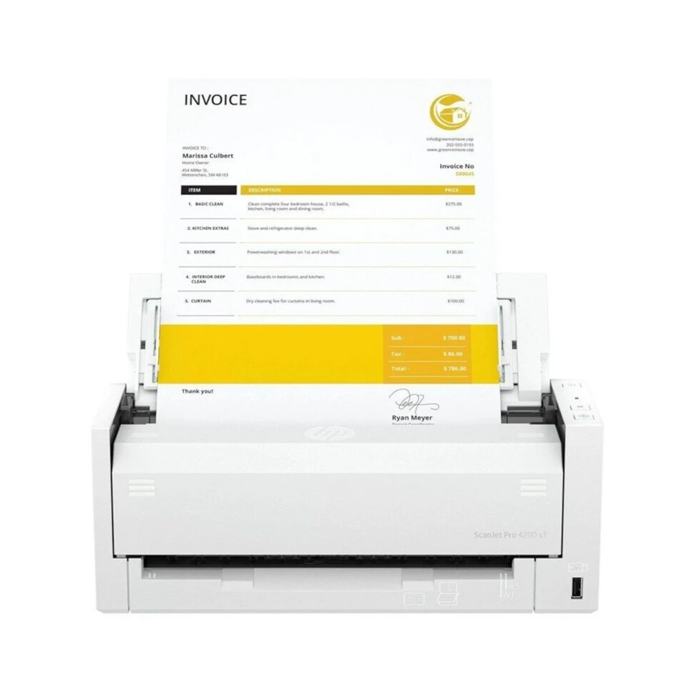 Skeneris Skaner HP Scanjet Pro 4200 s1 - Dokumentenscanner - Duplex - 216 x 5842 mm - 1200 dpi x 1200 dpi - bis zu 40 Seiten/Min. (einfarbig) / bis zu 40 Seiten/Min. (Farbe) - automatischer Dokumenteneinzug (50 Blatter) - bis zu 4500 Scanvorgange/Tag - USB 3.0