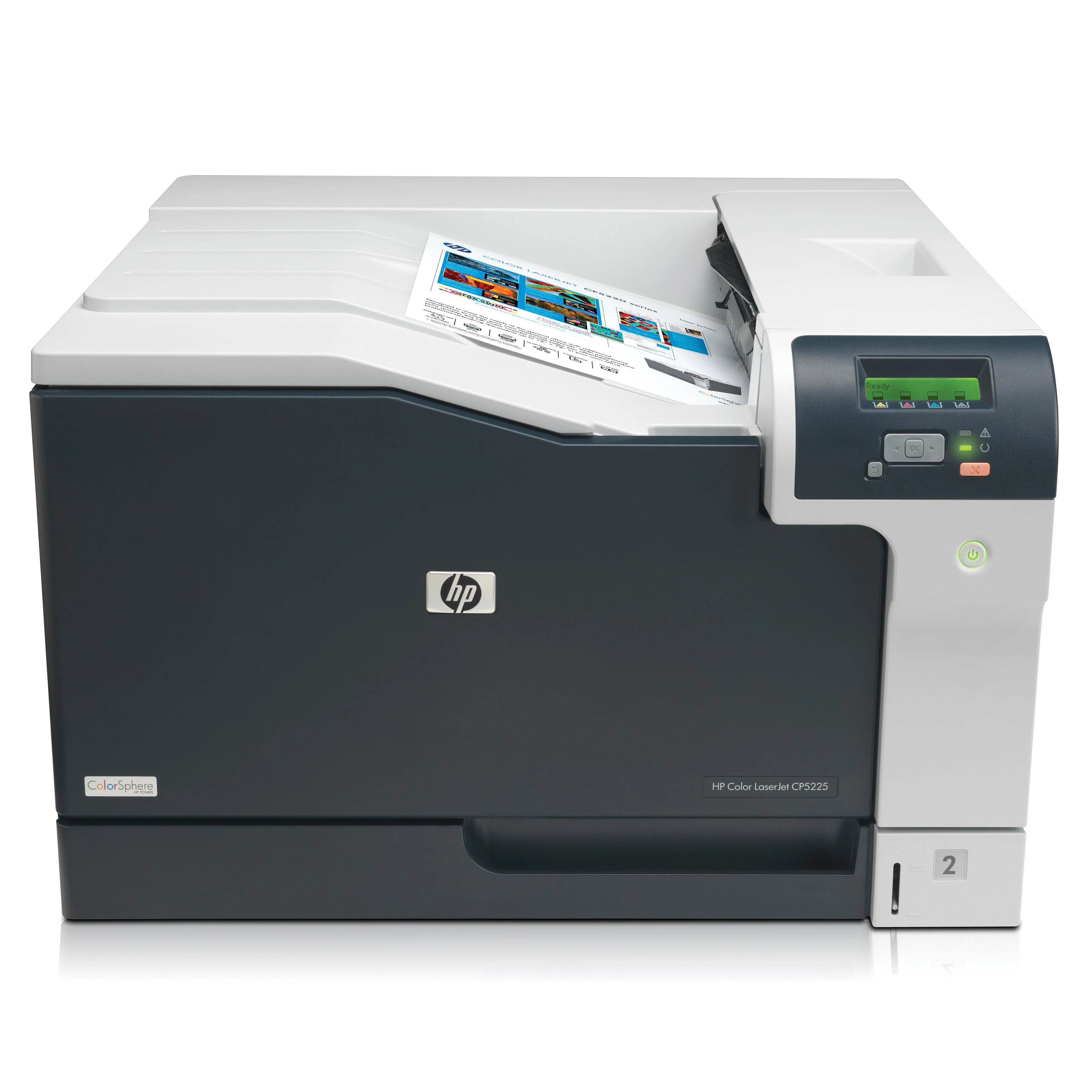 Hewlett Packard (HP) HP Color LaserJet CP5225dn Spausdintuvas - A3 Color lazerinis, Spausdinti, Auto-Duplex, LAN, 20ppm, 1500-5000 puslapių per mėn.