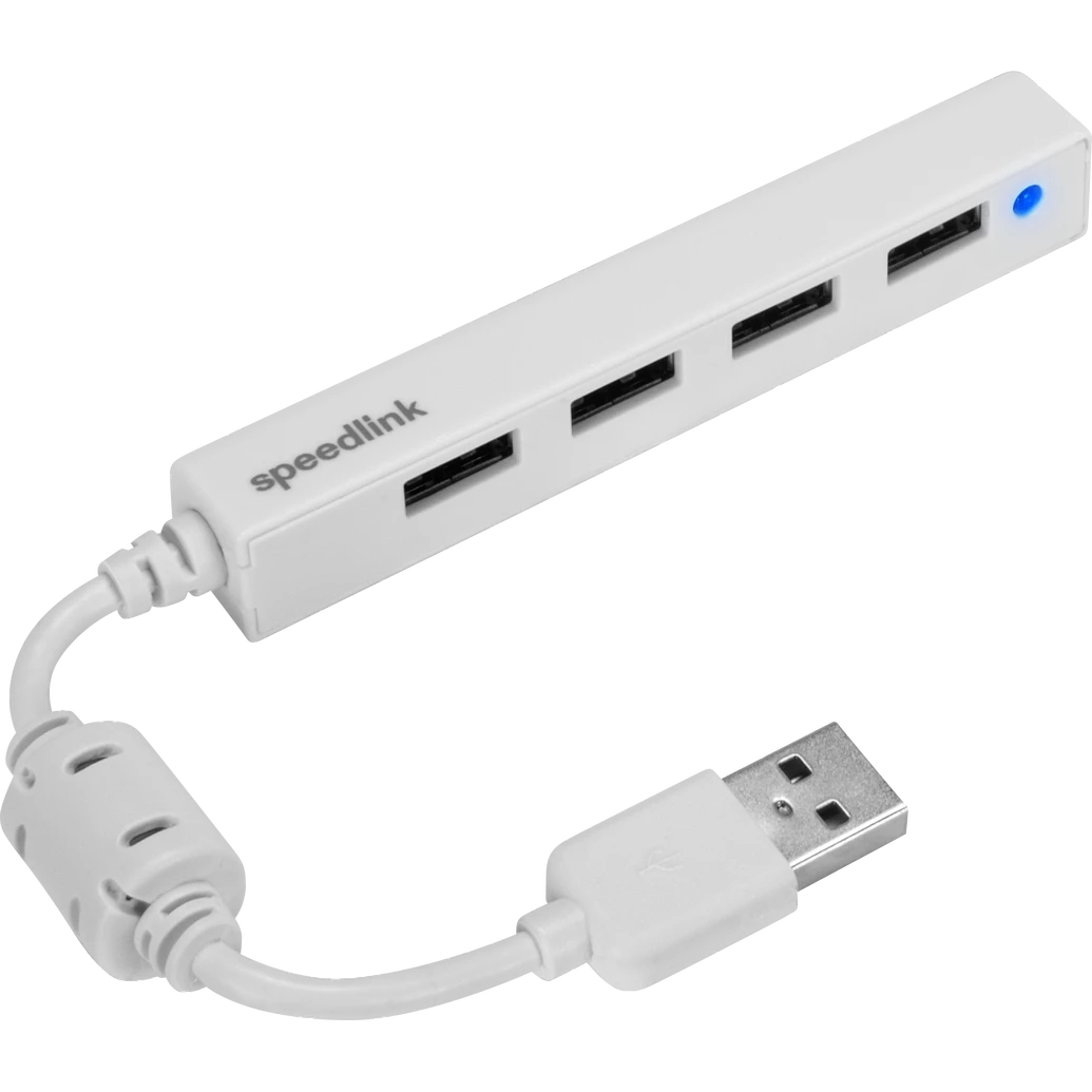 SNAPPY SLIM USB Hub, 4-port, USB 2.0, passive, baltas (SL-140000-WE)