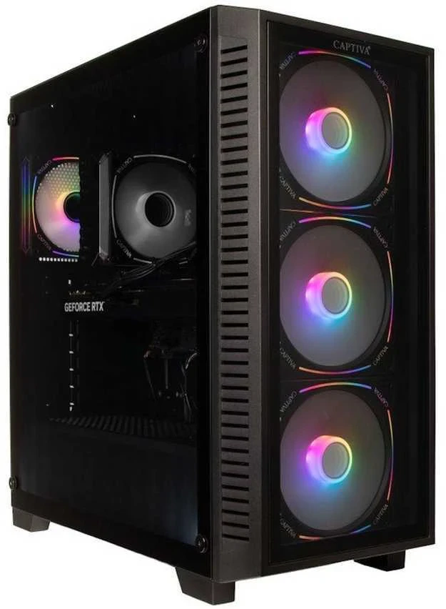 Stacionarus kompiuteris „Captiva“ aukščiausios klasės žaidimų kompiuteris R90-899 su AMD Ryzen 7 7800X3D procesoriumi, 32 GB DDR5 RAM, 1 TB M.2 SSD, NVIDIA GeForce RTX 5060 Ti (16 GB GDDR7), „Windows 11 Home“