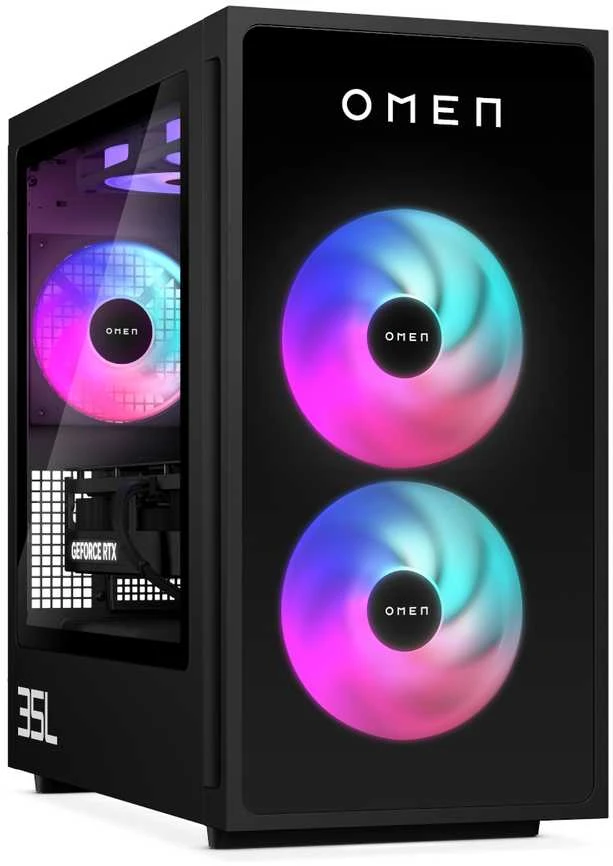Stacionarus kompiuteris HP OMEN žaidimų kompiuteris GT16-0169ng su Intel Core i7 14700F procesoriumi, 32 GB RAM, 1 TB SSD, GeForce RTX 5080 vaizdo plokšte, Windows 11 Home operacine sistema