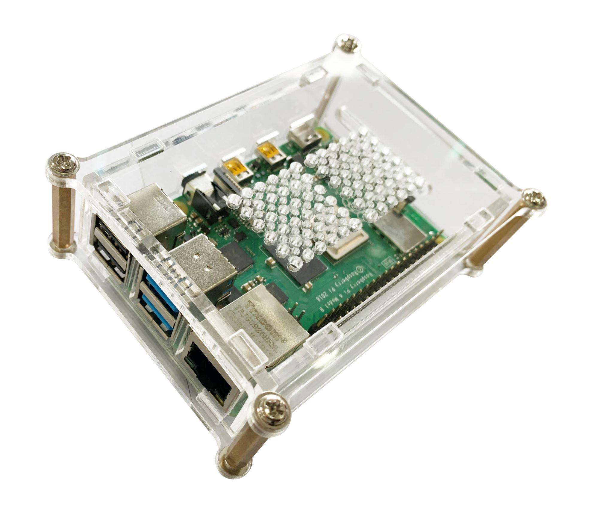 Korpusas Joy-IT Raspberry Pi 4 Transpar