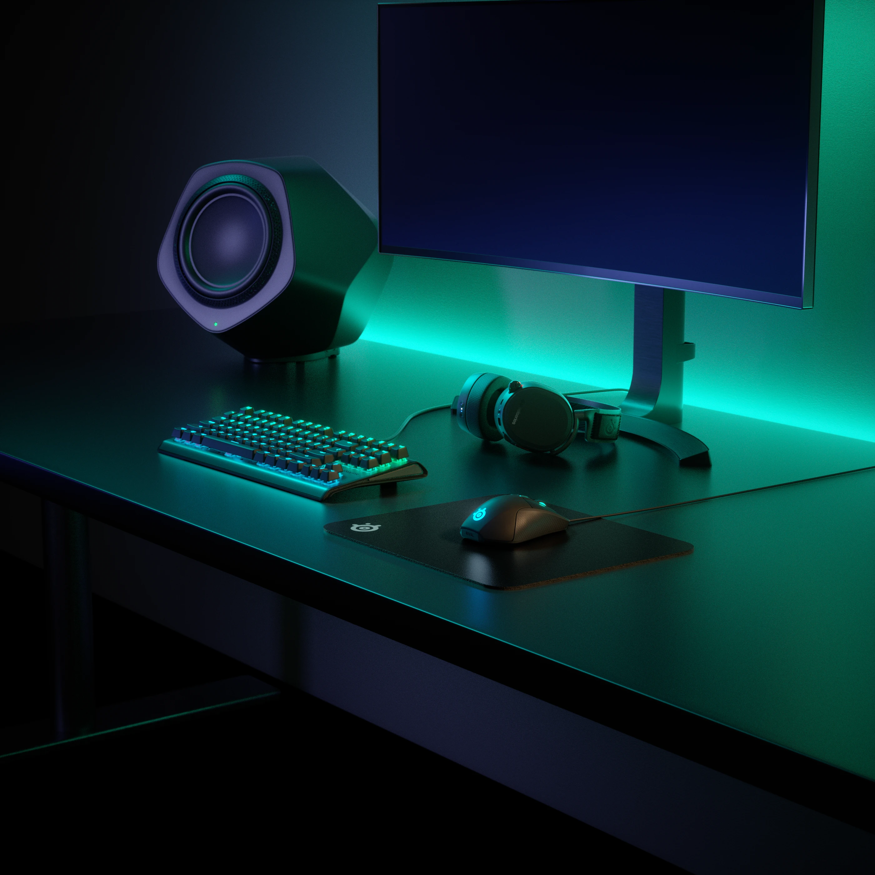 Pelės kilimėlis SteelSeries QcK Hard, Juodos spalvos
