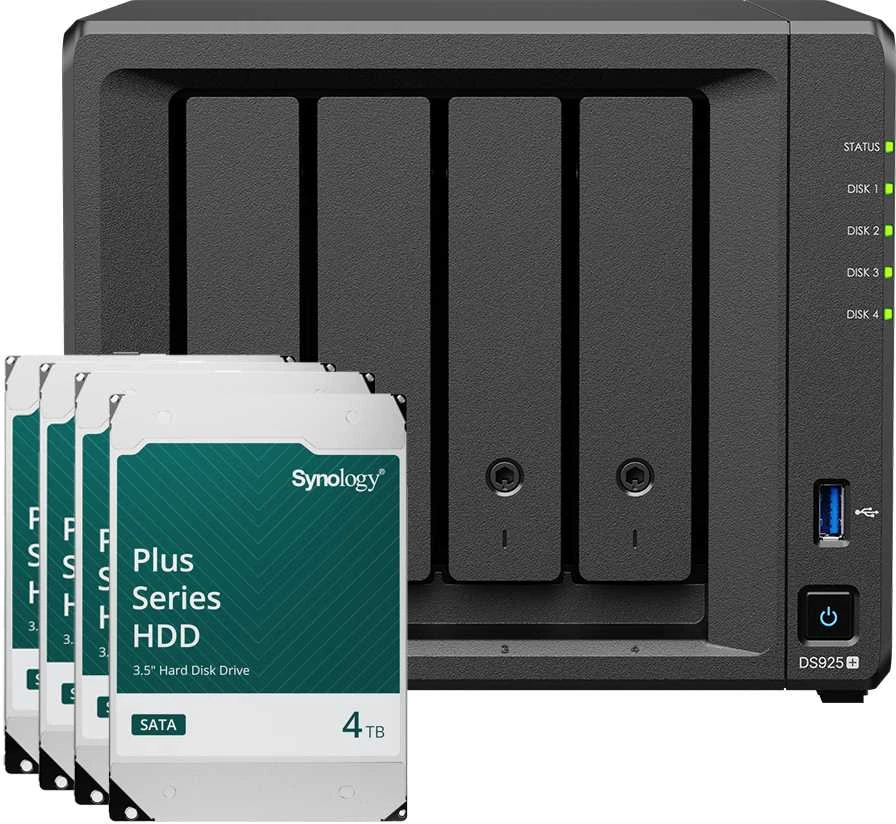 Serveris SYNOLOGY DS925+ DiskStation NAS Ryzen V1500B 4GB ECC SODIMM