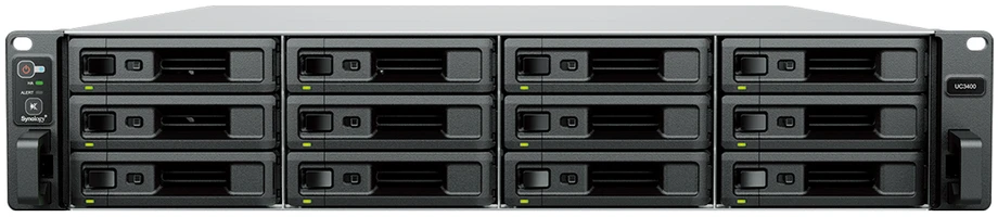 Serveris Synology Unified Controller UC3400 NAS 12-Bay 3,5" SAS HDD - 1x 10 GbE, 2x GbE, 1x PCIe-x8, 8GB RAM (pro Controller)