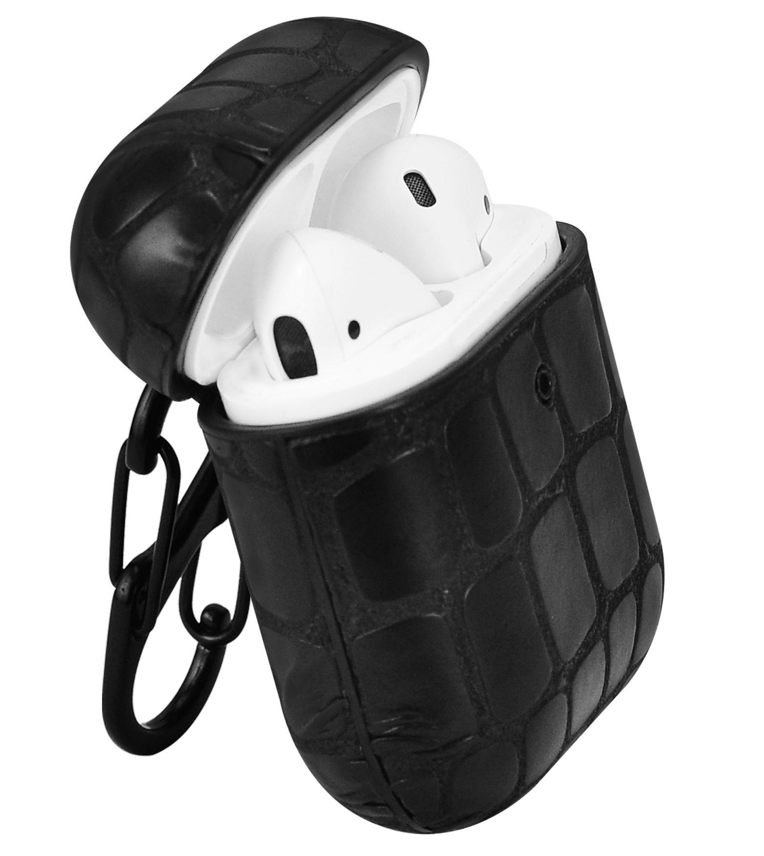 TERRATEC AirBox Pattern akmens juodas dėklas, skirtas Apple AirPods 1 ir 2 kartai