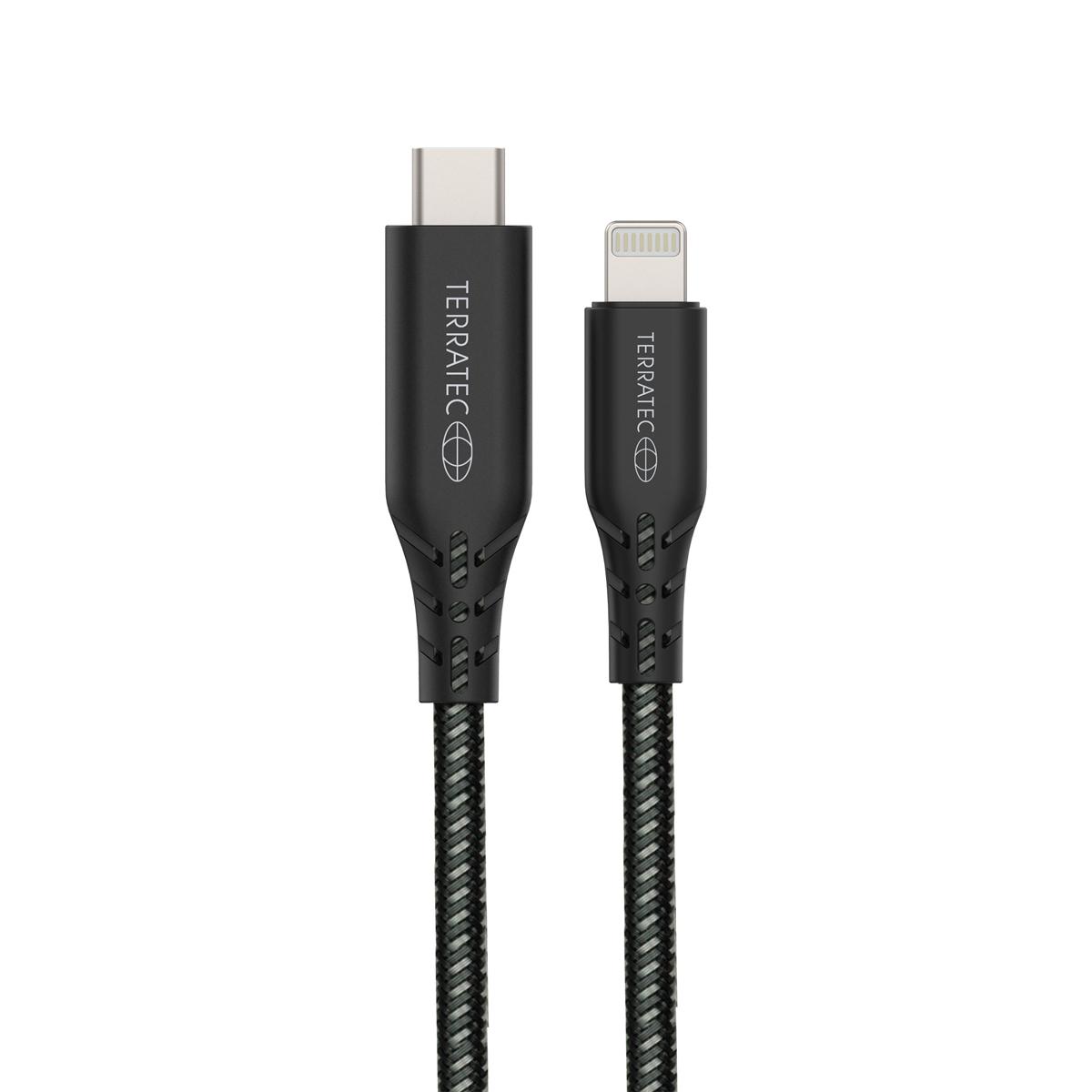 Kabelis USB TerraTec USB-C - Lightning 2 m Juodas (106954)